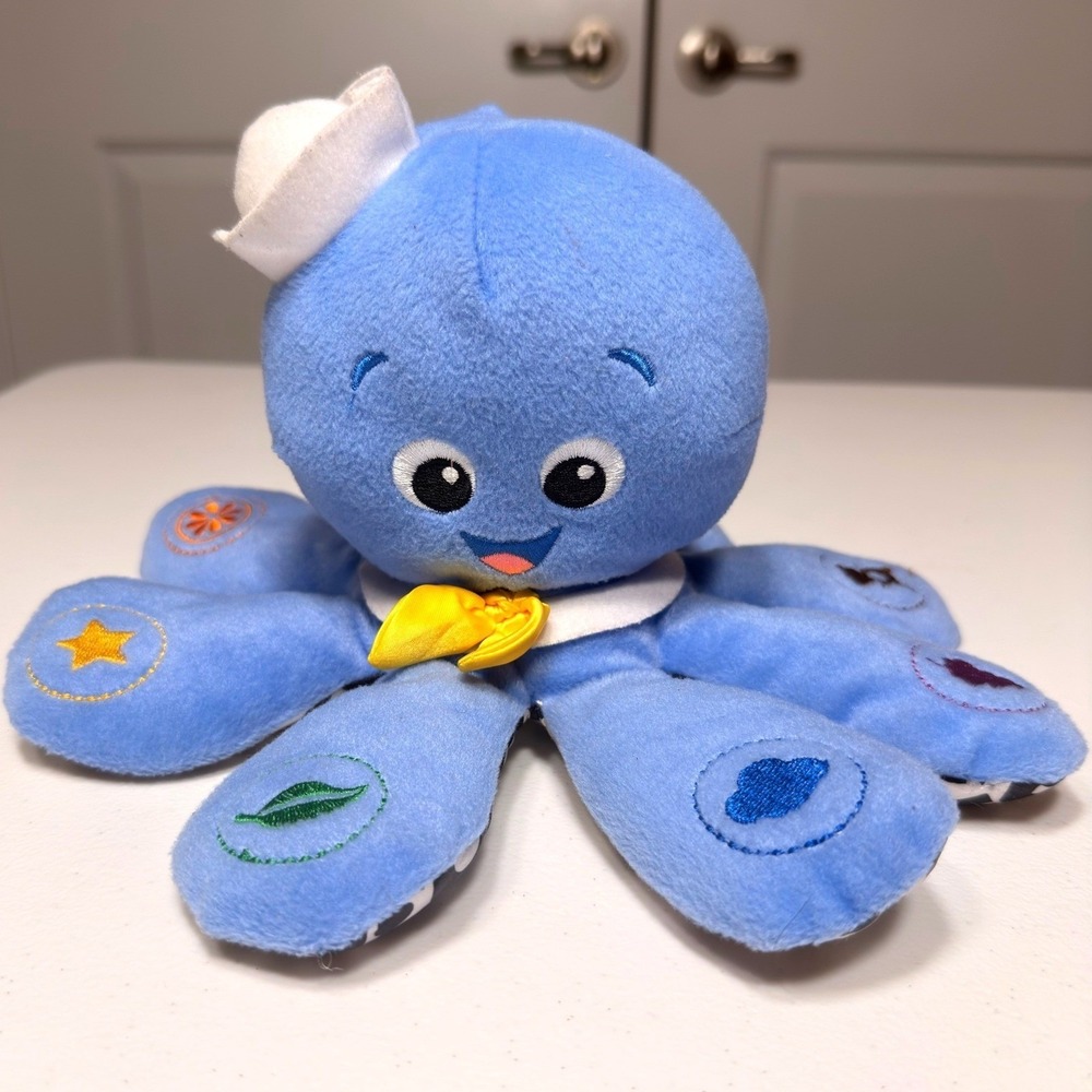 Working Baby Einstein Octopus Plush Orchestra Musical Sound Toy Blue Educational